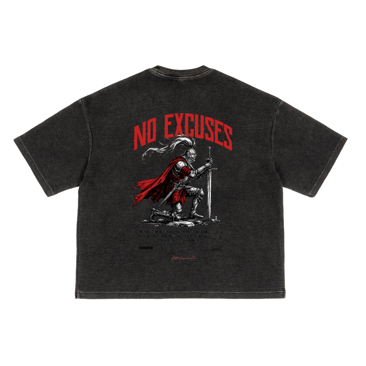 No Excuses Vintage Waffle Tee