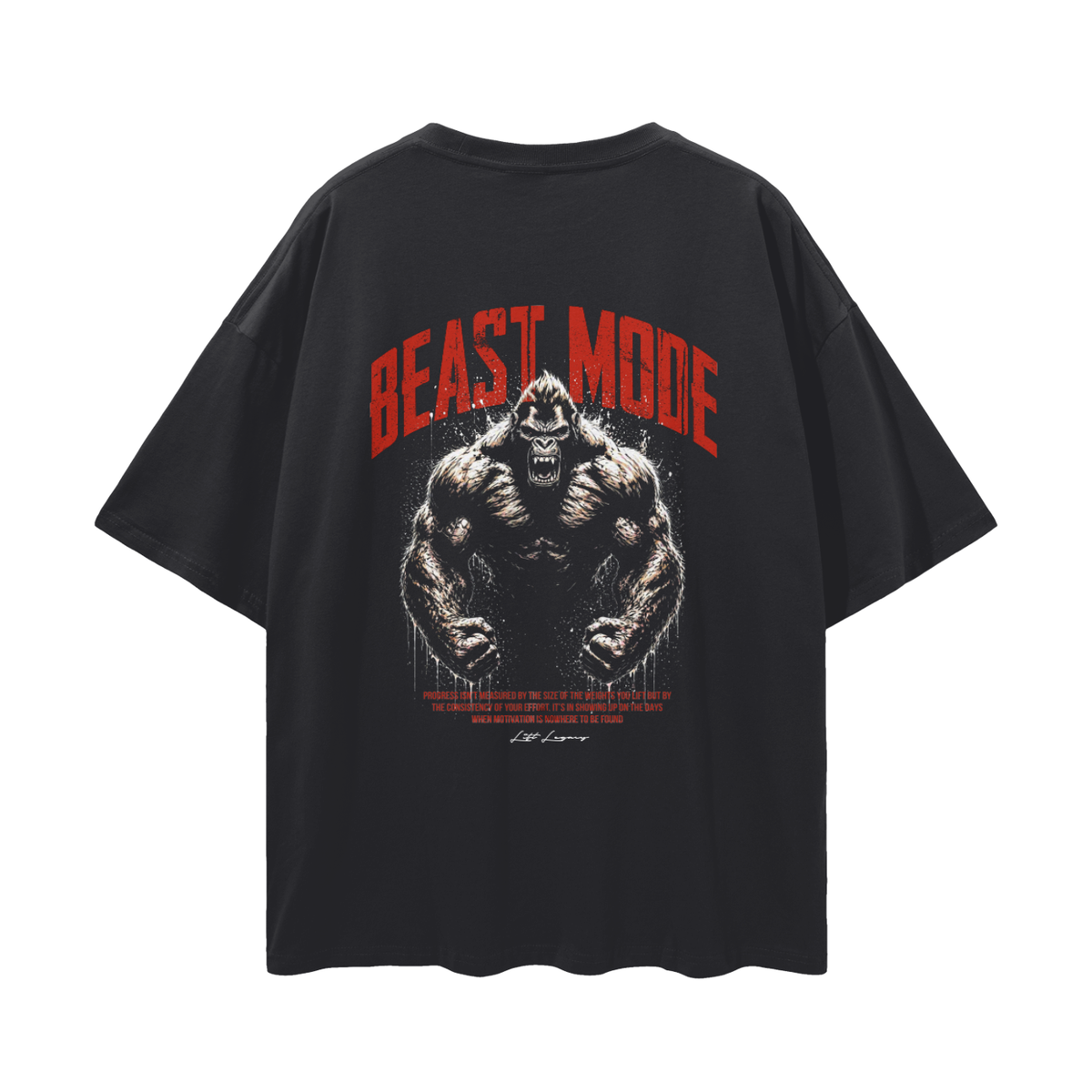 Beast Mode Streetwear Loose Drop Shoulder T-Shirt